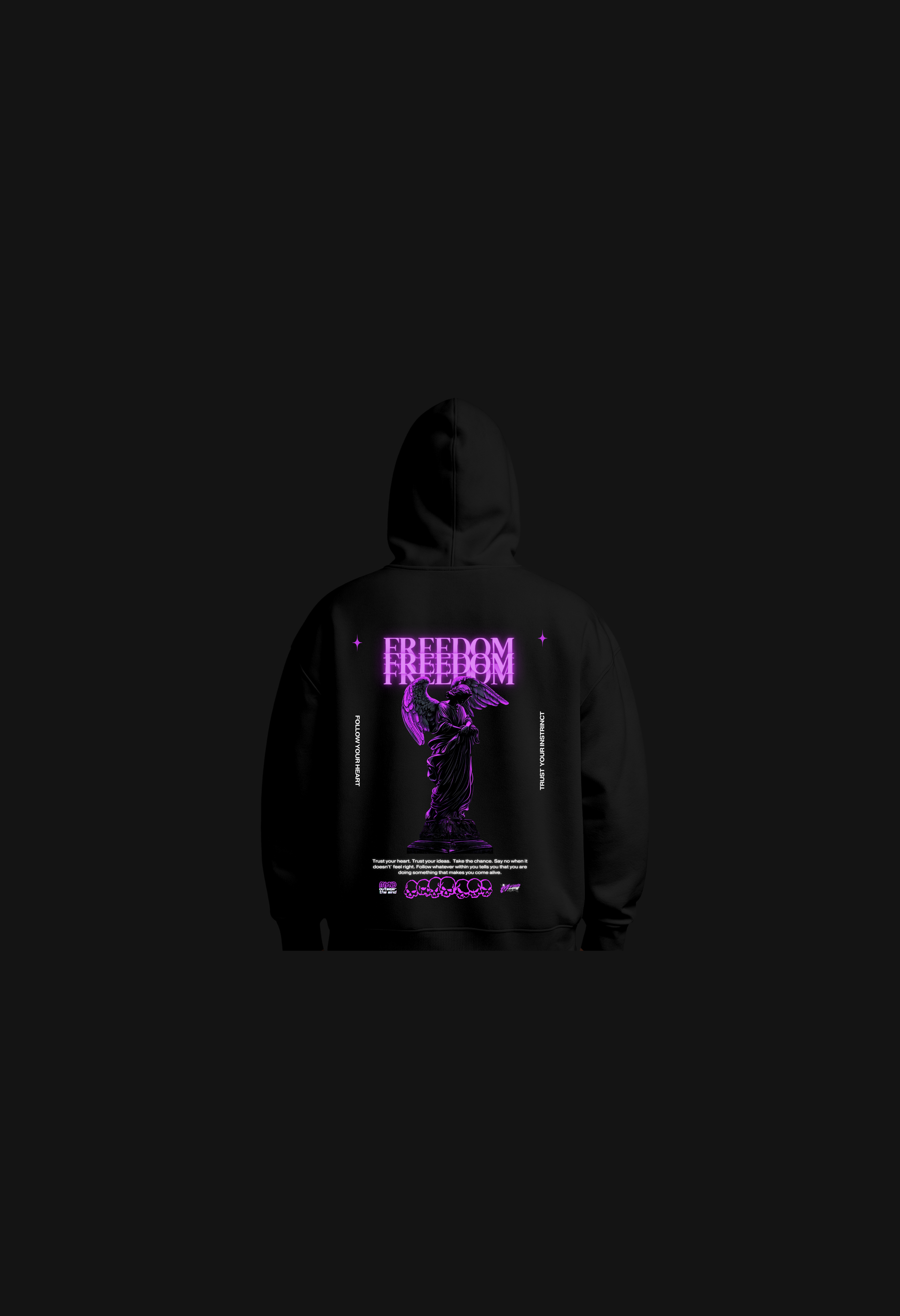 Mynd Wear “Transform Mind” Heavy Cotton Oversized Hoodie – Black