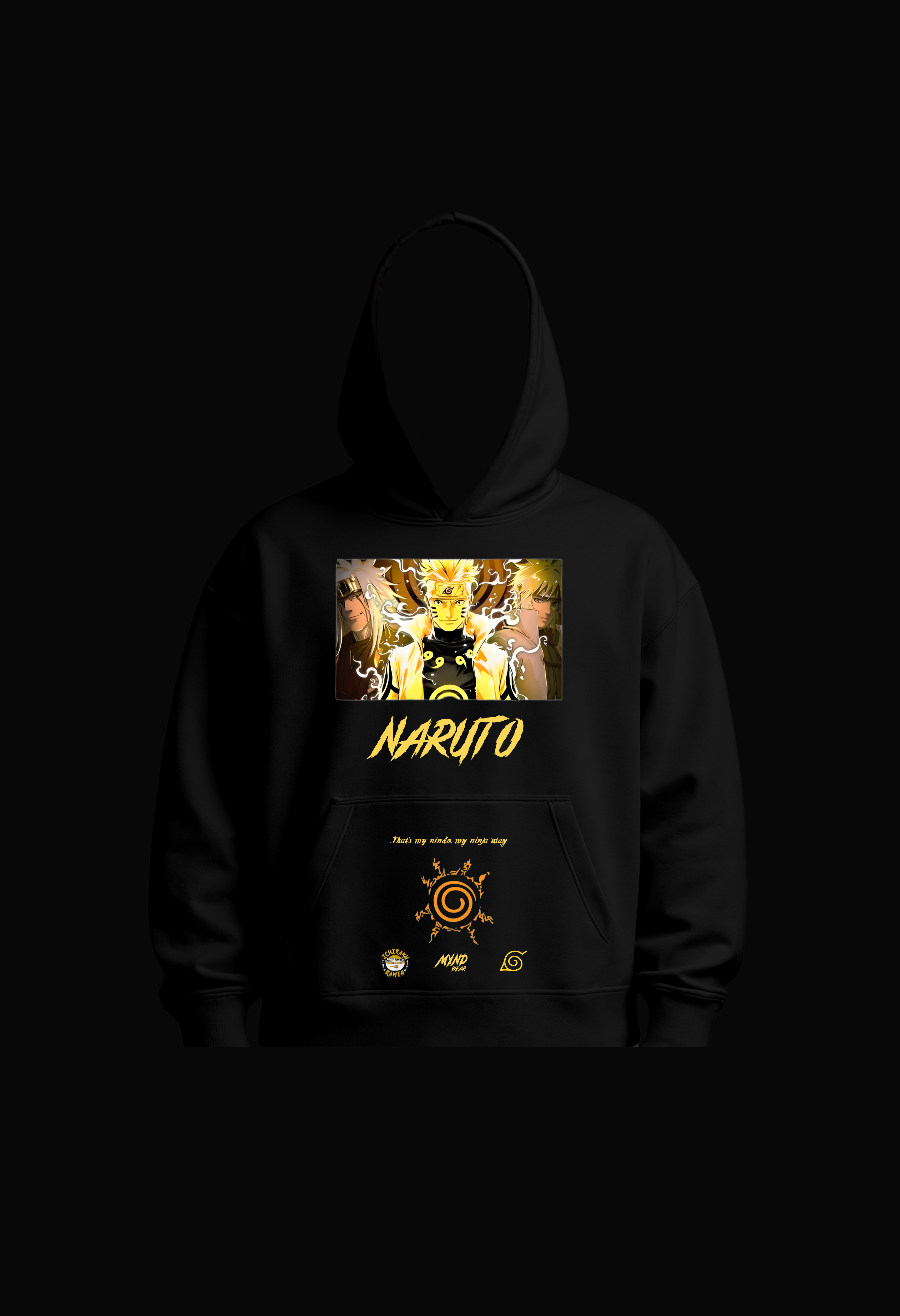 Naruto Uzumaki “7th Hokage Edition” Limited Black Fleece Hoodie