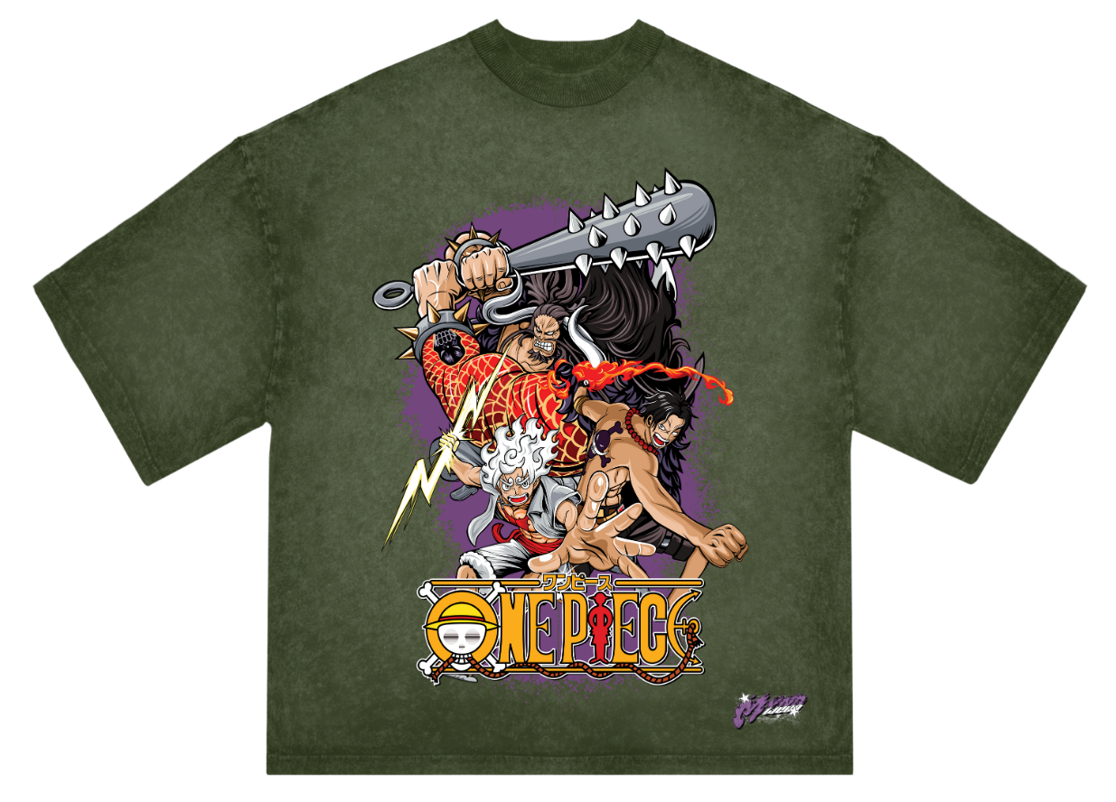 One Piece Legends Graphic Tee – Gear 5 Luffy × Ace × Kaido