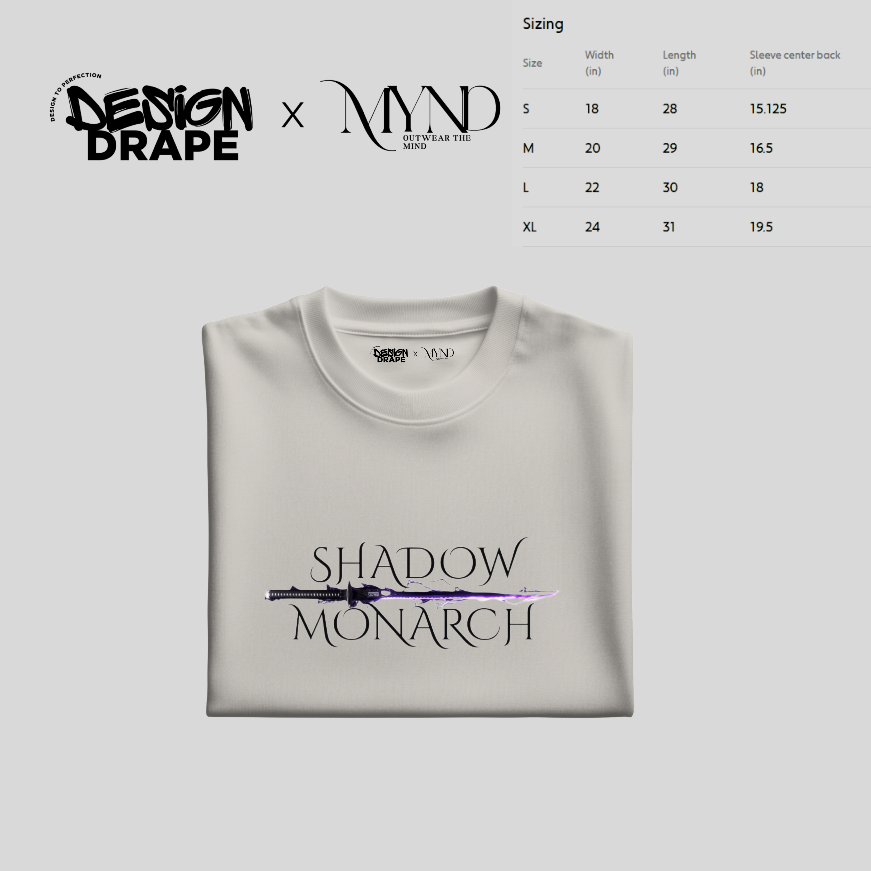 Solo Leveling Shadow Monarch: Dark Energy Graphic Tee