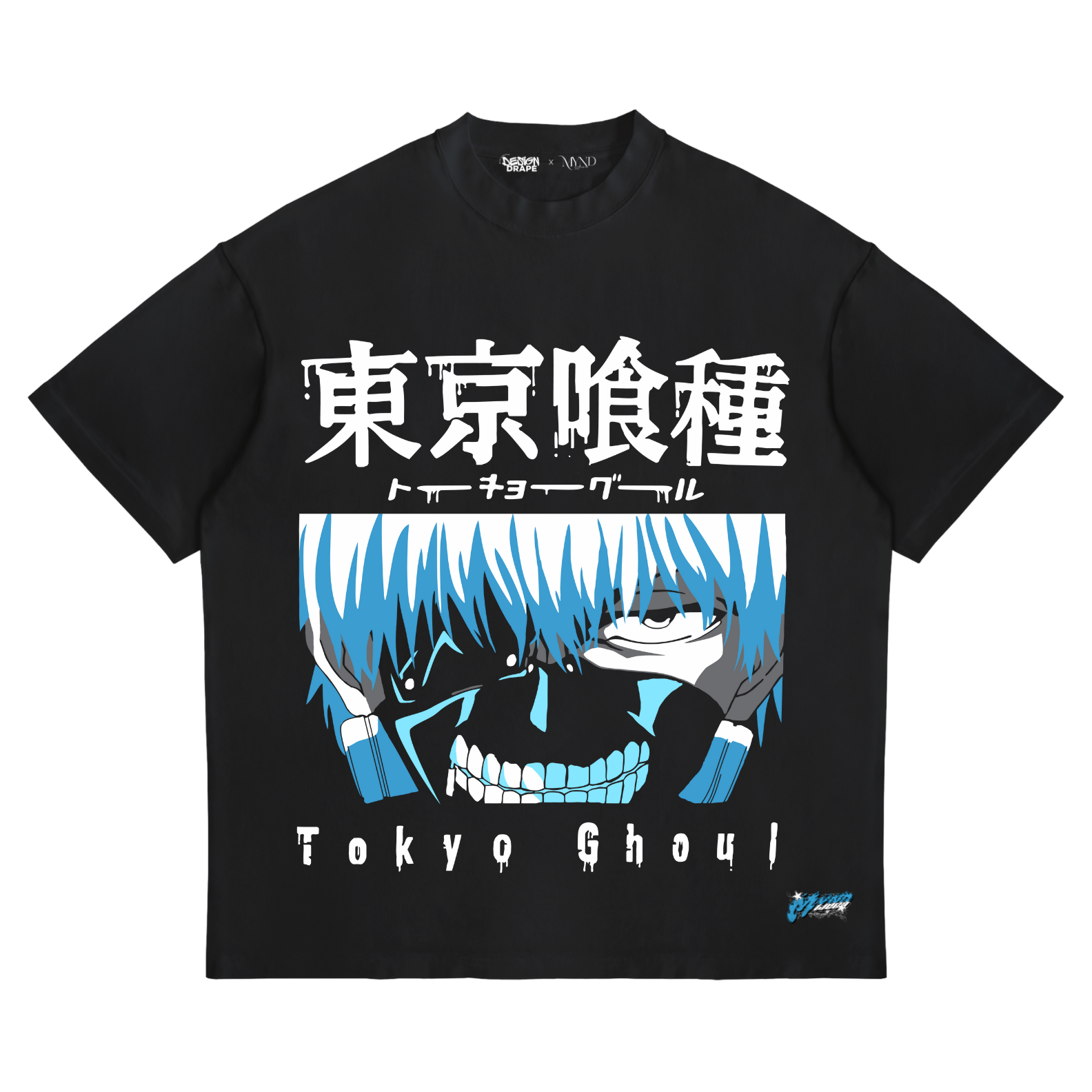 Tokyo Ghoul Kaneki T-Shirt – Anime Streetwear Tee (Unisex, Black/Blue)